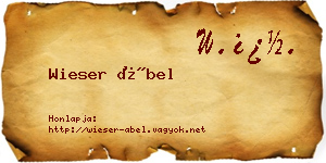 Wieser Ábel névjegykártya